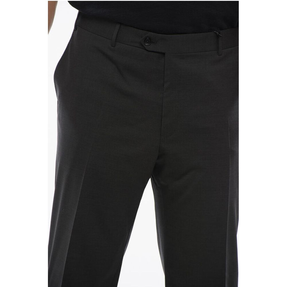 Virgin Wool Pants with Belt Loop
