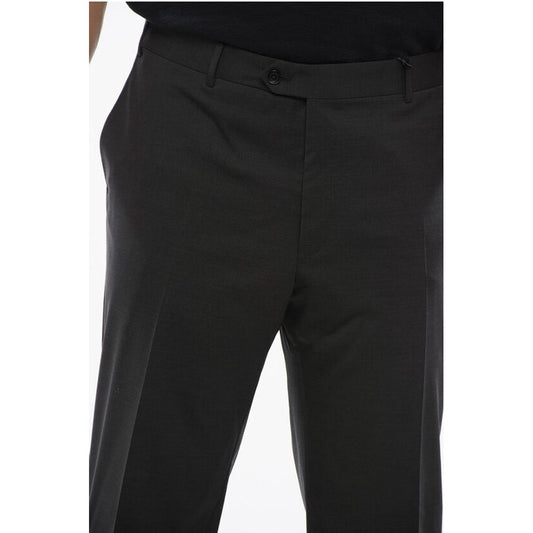Virgin Wool Pants with Belt Loop