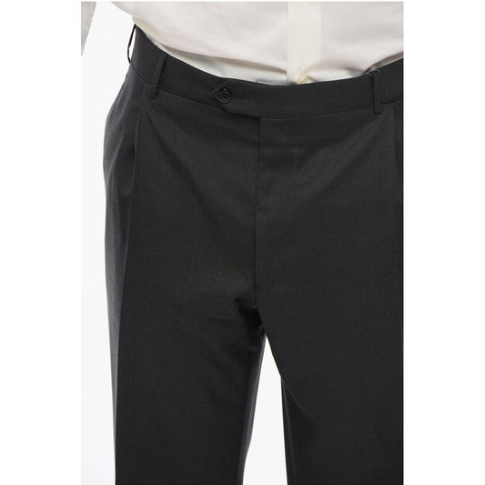 Virgin Wool MANTUA Pants with Concealed Closure