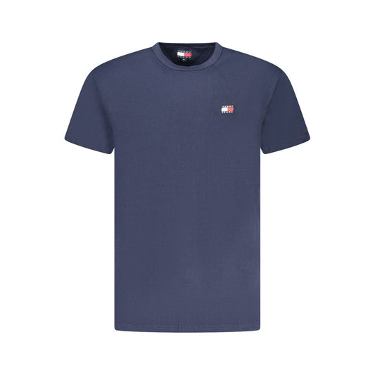 Blue Cotton Men T-Shirt