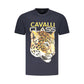 Blue Cotton Men T-Shirt