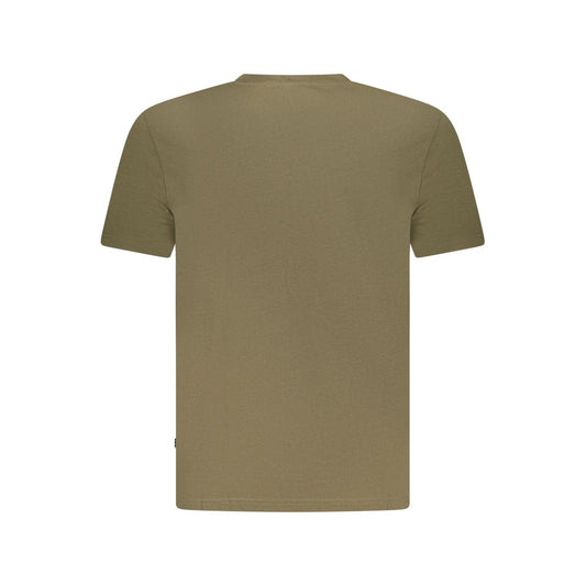 Green Cotton Men T-Shirt