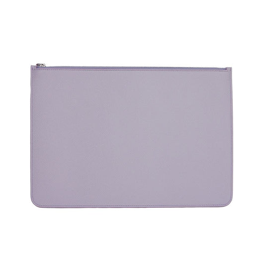 Purple Calfskin Clutch Bag
