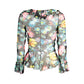 Black and Multicolor Polyester Shirt