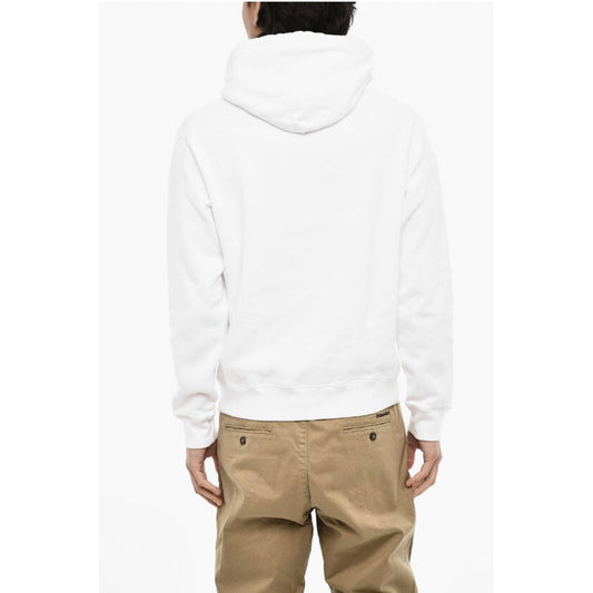 Fleeced-Cotton Crew-Neck Sweatshirt with Print