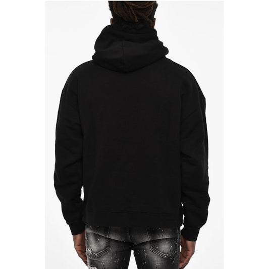 Cotton Hoodie with Gothic Print