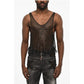 Sequined Openwork Tank Top
