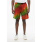 Tie Dye Jersey Shorts with Elastic Waistband