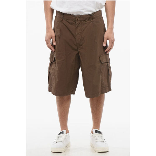 EMPORIO Single-pleated Cotton Cargo Shorts