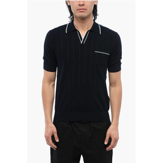 Cotton Short Sleeved Polo With Contrasting Edges