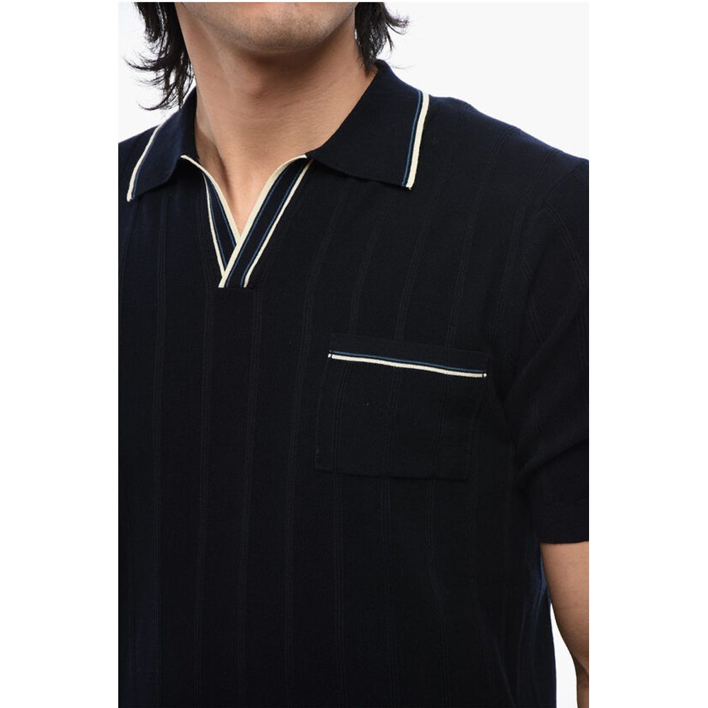 Cotton Short Sleeved Polo With Contrasting Edges