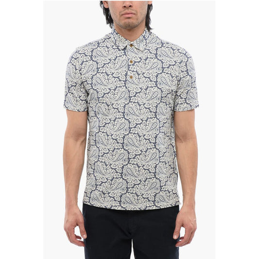 Short Sleeved Polo With Paisley Motif