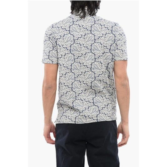 Short Sleeved Polo With Paisley Motif