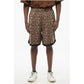 EMPORIO Animal Patterned Fabric Reversible Shorts