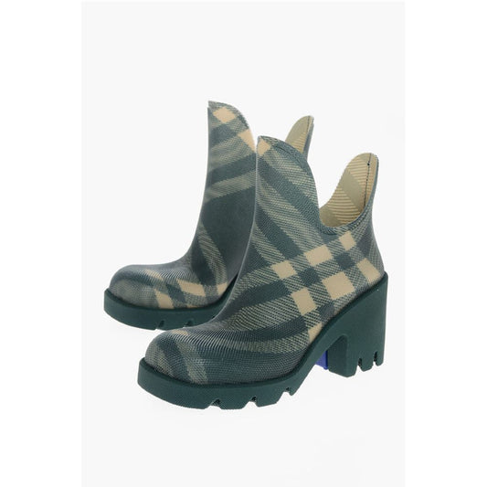 Tartan Patterned Rubber Booties 8cm
