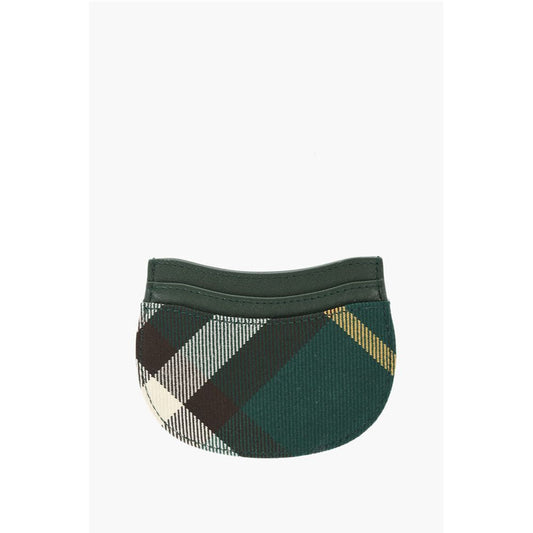 Checked Leather and Fabric ROCKING HORSE Card Holder