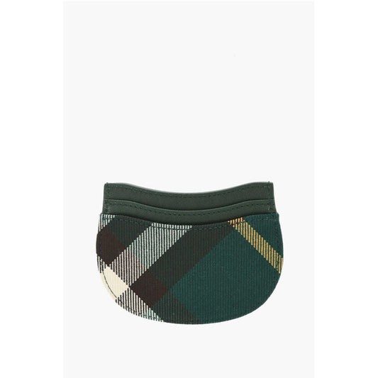 Checked Leather and Fabric ROCKING HORSE Card Holder