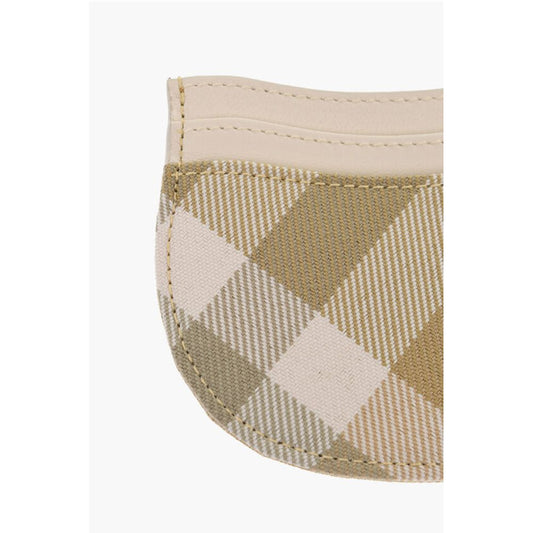 Checked Leather and Fabric ROCKING HORSE Card Holder