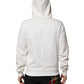 White Cotton DG ROYAL Print Hooded Sweater