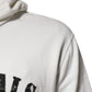 White Cotton DG ROYAL Print Hooded Sweater
