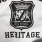 White Cotton DG ROYAL Print Hooded Sweater