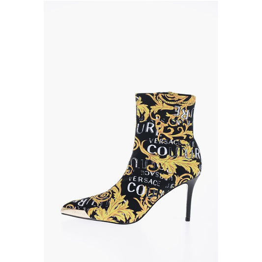 JEANS COUTURE Baroque Printed Point Toe SCARLETT Sock Boots