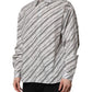White Striped Long Sleeves Men Formal Shirt
