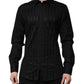 Black GOLD Long Sleeves Men Formal Dress Shirt