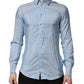 Blue Striped MARTINI Long Sleeves Dress Shirt