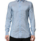 Blue Striped MARTINI Long Sleeve Dress Shirt