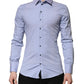 Blue Cotton SICILIA Long Sleeves Dress Shirt