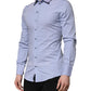 Blue Cotton SICILIA Long Sleeves Dress Shirt
