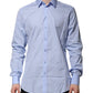 Blue Cotton GOLD Long Sleeves Dress Shirt