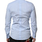 Sky Blue Cotton GOLD Long Sleeves Dress Shirt