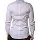 White Striped GOLD Long Sleeves Dress Shirt