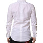 White Cotton GOLD Long Sleeves Dress Shirt