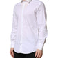 White Cotton GOLD Long Sleeves Dress Shirt