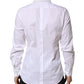 White Cotton GOLD Long Sleeves Dress Shirt