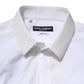 White Cotton GOLD Long Sleeves Dress Shirt