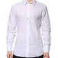 White Cotton GOLD Long Sleeves Dress Shirt