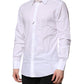 White Cotton GOLD Long Sleeves Dress Shirt