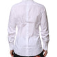 White Cotton GOLD Long Sleeves Dress Shirt