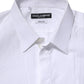 White Cotton GOLD Long Sleeves Dress Shirt