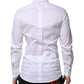 White Cotton GOLD Long Sleeve Men Dress Shirt