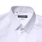 White Cotton GOLD Long Sleeve Men Dress Shirt
