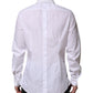 White Cotton GOLD Long Sleeves Dress Shirt