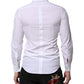 White Cotton GOLD Long Sleeves Men Dress Shirt
