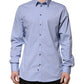 Blue Cotton GOLD Long Sleeves Dress Shirt