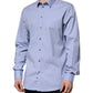 Blue Cotton GOLD Long Sleeves Dress Shirt