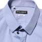 Blue Cotton GOLD Long Sleeves Dress Shirt